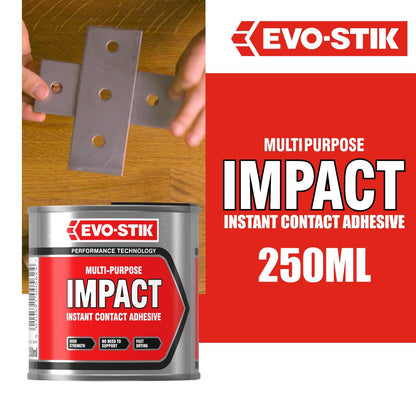 EVO-STIK Impact Adhesive, Multipurpose, High-Strength Adhesive, Bonds Instantly on Contact, Fast Drying