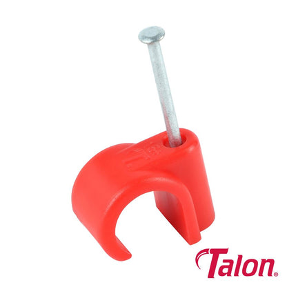 TIMCO Nail In Pipe Clip - Red 15mm Red Pack 100