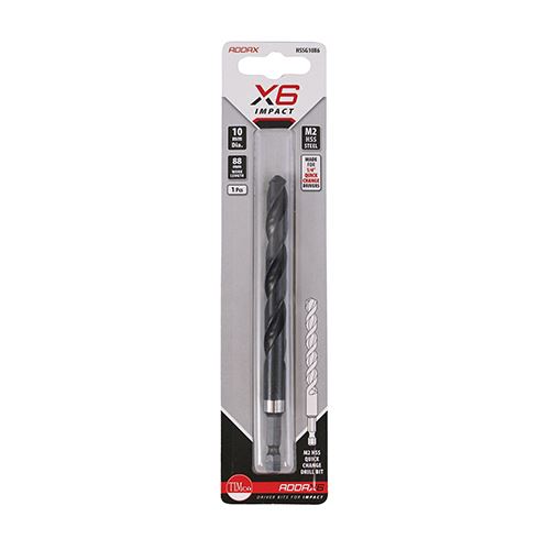 TIMCO X6 HSS Impact Drill Bits 10.0mm Pack 1