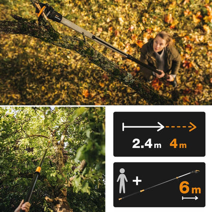 Fiskars 1023624 PowerGear X Telescopic Tree Pruner 2.4 - 4m Bypass