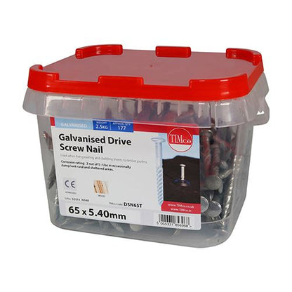 TIMCO Drive Screw - Galvanised 65 x 5.40 Pack 2.5