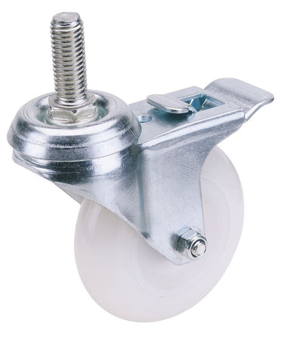Draper NYLON CAST.BOLT/BK.-75M DIA 65501 Nylon Wheeled Swivel Bolt Castors with Brake