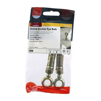 TIMCO Shield Anchor Eye - ZYP M8 Gold Pack 2