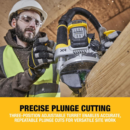 DEWALT 18V XR 1/2in Plunge Router Brushless 2x5Ah POWERSTACK DCW620H2