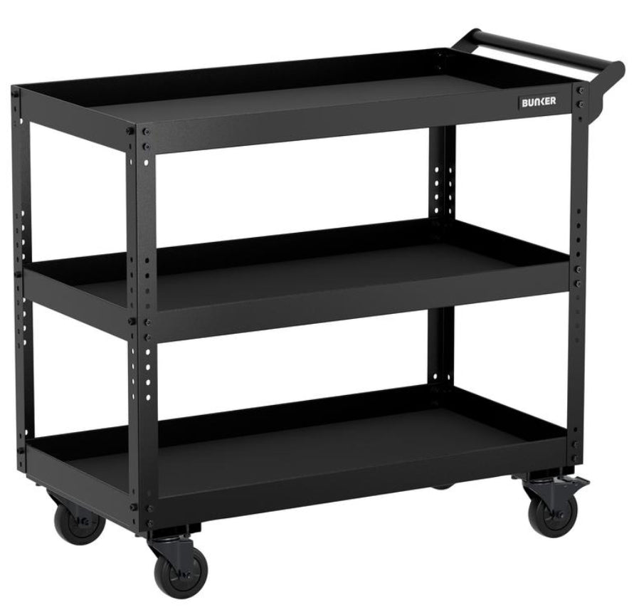 BUNKER  3-Tier Utility Service Cart, 854mm