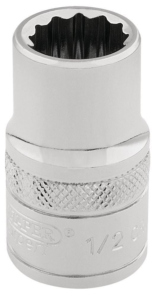 Draper 1/2 12PT.HI-TORQ SOCKET-3/8SD 49387 3/8" Sq. Dr. Imperial Sockets (Polished Chrome)