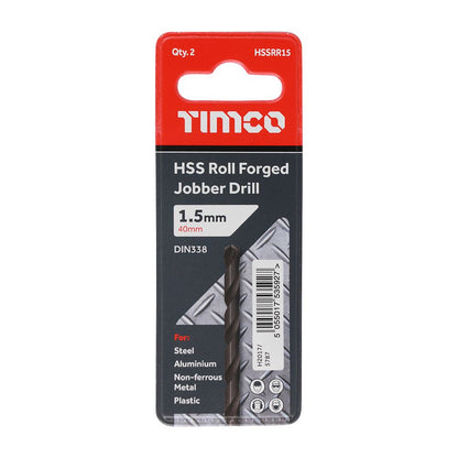 TIMCO HSS-R Jobber Drill Bit 1.5mm Pack 10