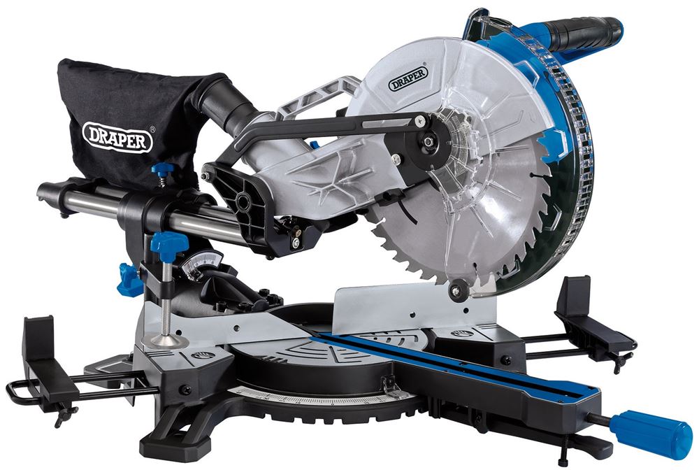 Draper 255MM SLIDING MTRE SAW 1800W 90170 90170 Sliding Compound Mitre Saw, 255mm, 1800W