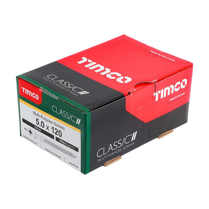 TIMCO Classic Screw PZ2 CSK ZYP 5.0 x 120 Gold Pack 100