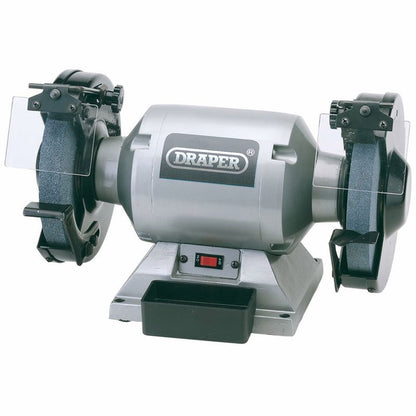 29621 Draper Heavy Duty Bench Grinder, 200mm, 550W GHD200 Bench Grinders Professional Trade DIY Workshop Garage Use