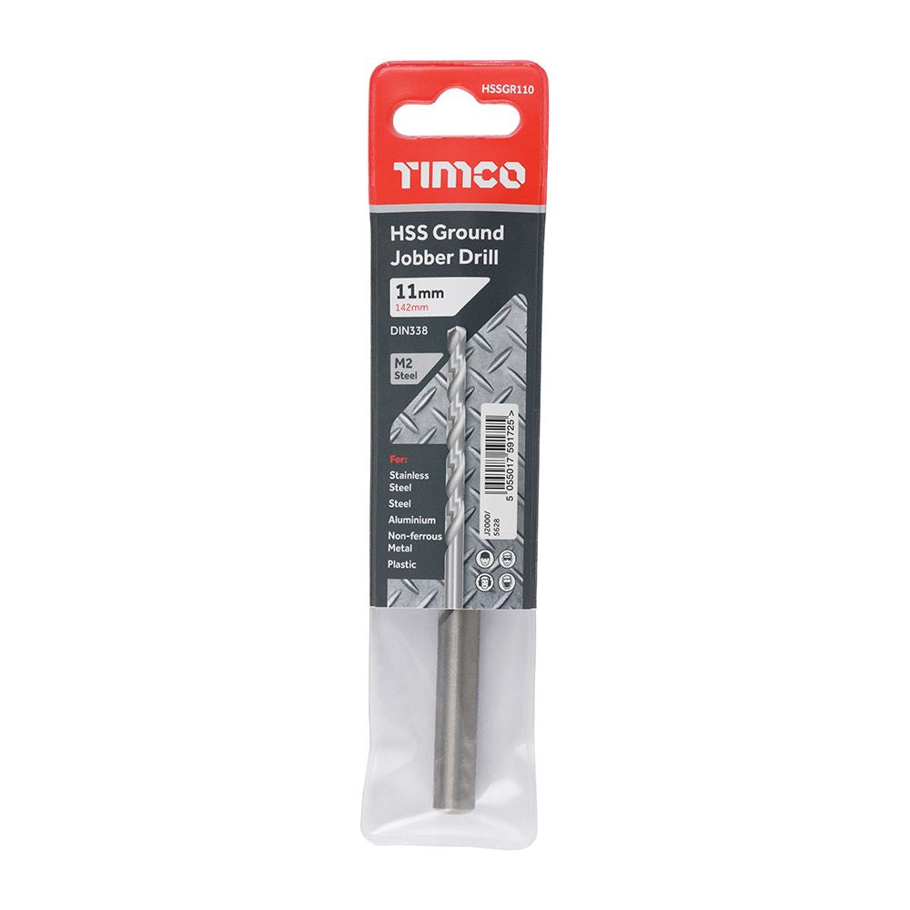 TIMCO HSS-G Jobber Drill Bit M2 11.0mm Pack 1
