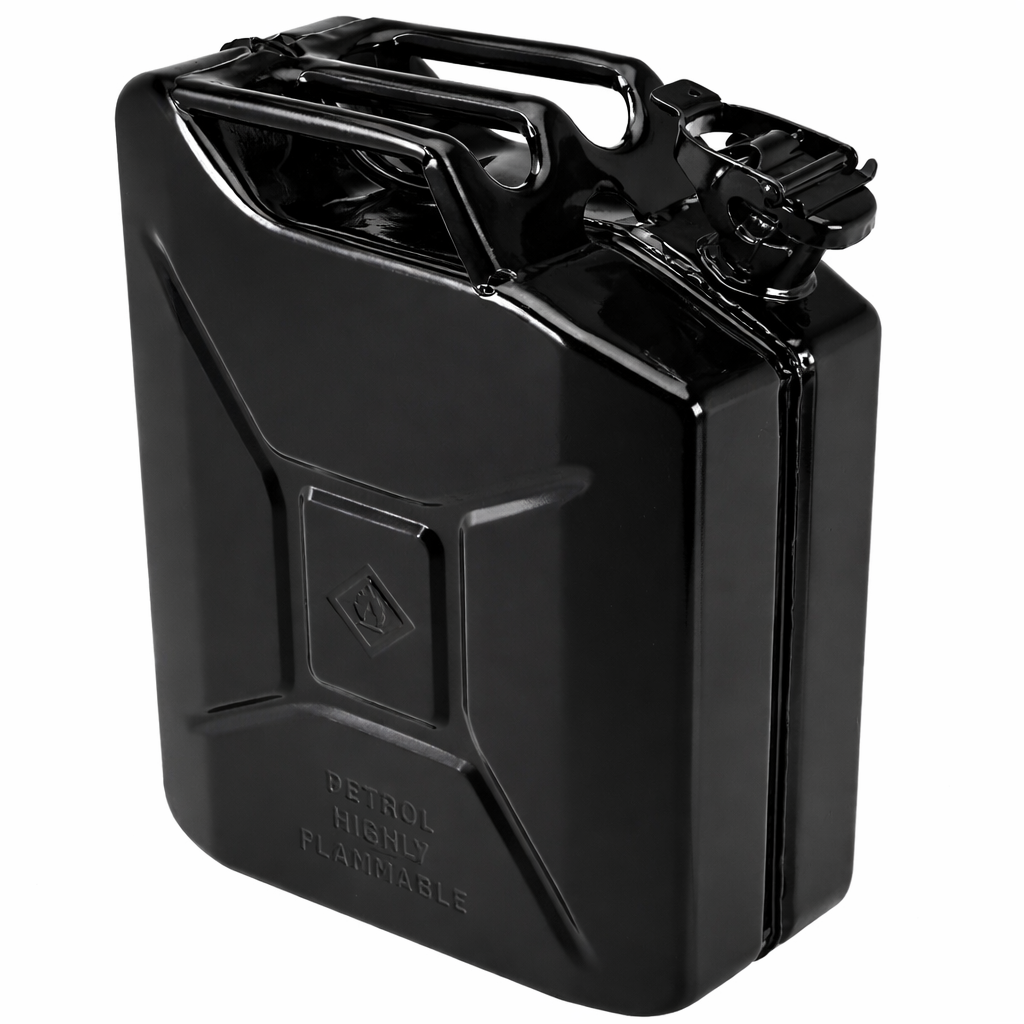 Draper 20L Fuel Can Steel Jerry Can Green Black Red Petrol Diesel Storage