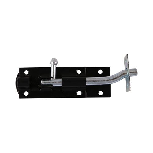 TIMCO Necked Tower Bolt Black 4" Black Pack 1