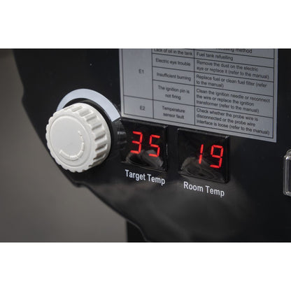 Sealey IR115 Infrared Space Warmer Kerosene/Diesel Heater 51,000Btu/hr | 51,182Btu/hr(15kW), 230V - 0.6A, Thermostat, Overheat Protection, Tip-Over