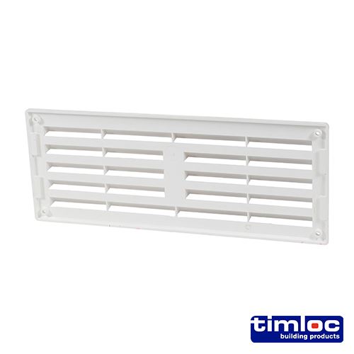 TIMCO Louvre Grille Vent White 242 x 89 White Pack 1