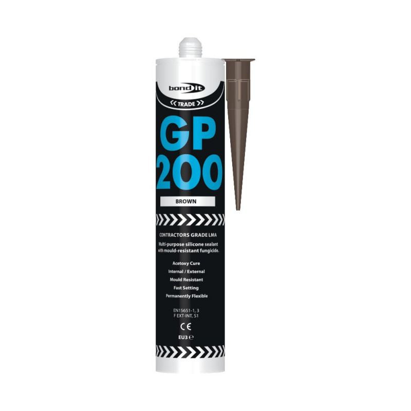 Bond It GP200 General Purpose Silicone Sealant 275ml – All Colours – Waterproof, Fast Setting and Mould Resistant for Interior and Exterior Use