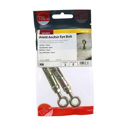 TIMCO Shield Anchor Eye - ZYP M6 Gold Pack 2