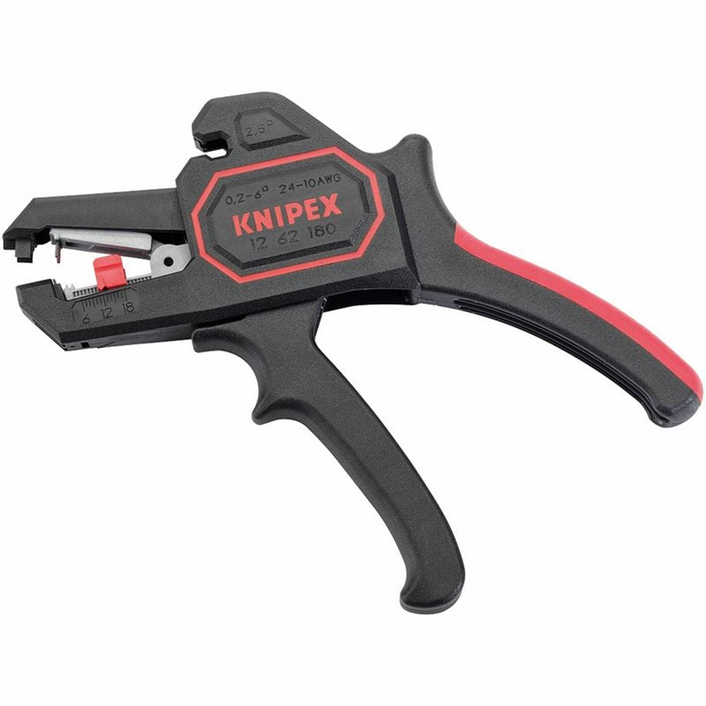 43686 KNIPEX KNIPEX 12 62 180 SB Automatic Insulation Stripper, 180mm Wire Stripping and Dismantling Professional Trade DIY Workshop Garage Use