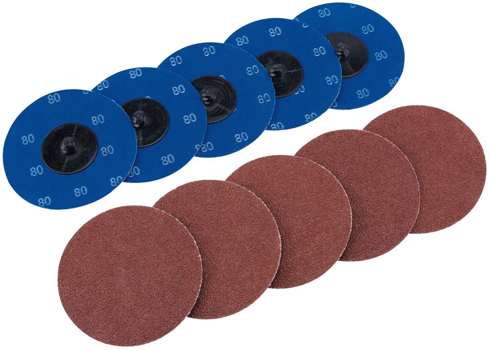 75616 Draper Aluminium Oxide Sanding Discs, 75mm, 80 Grit (Pack of 10) SD3AB Air Tool Sanding Discs and Pads Professional Trade DIY Workshop Garage