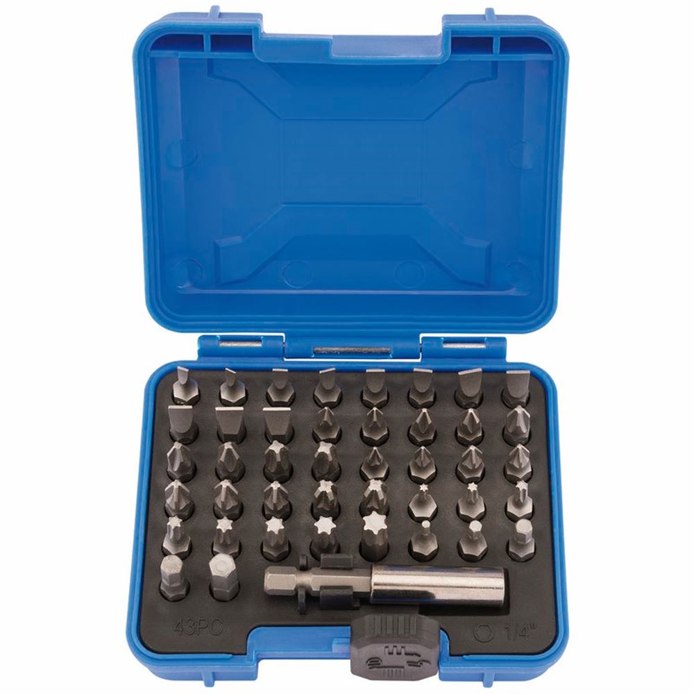 Draper 43PC SCREWDRIVER BIT SET 25MM 82394 Magnetic Bit Holder Set (43 Piece)