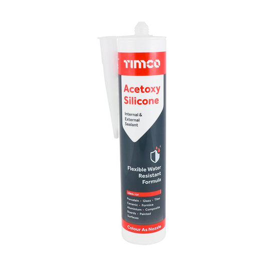 TIMCO Acetoxy Silicone Clear Clear 300ml Pack 1.0