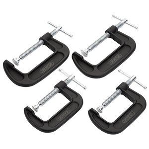 Draper G-CLAMP SET - 4 PIECE 18992 Heavy Duty G-Clamp Set (4 Piece)