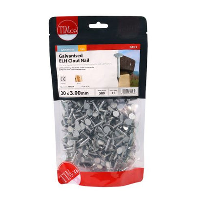 TIMCO Clout Nail ELH - Galvanised 20 x 3.00 Pack 1