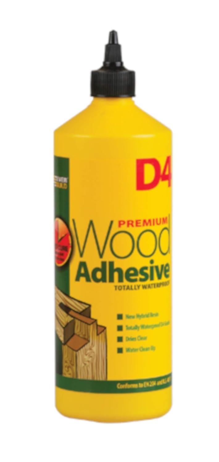 Everbuild D4 Wood Adhesive 1 L – Waterproof, Industrial Strength, Interior/Exterior
