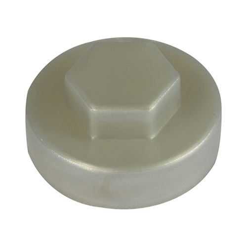 TIMCO Hex Cover Cap - Metallic Silve 19mm Silver Pack 1000