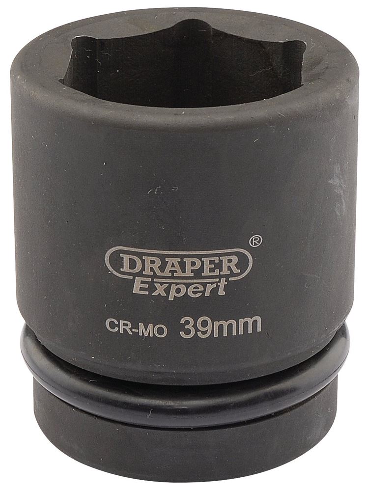 05119 Draper Expert Expert HI-TORQ 6 Point Impact Socket, 1 Sq. Dr., 39mm 425-MM 1 Impact Sockets Professional Trade DIY Workshop Garage Use