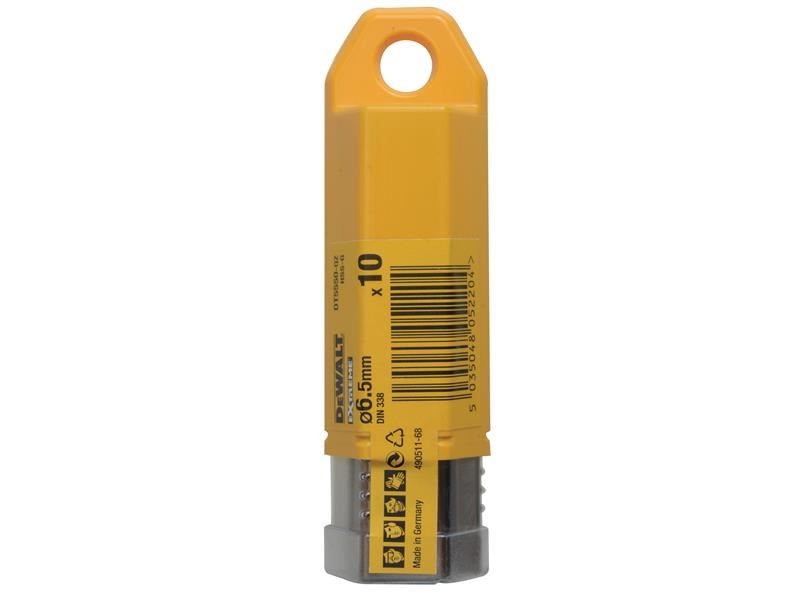 DeWalt DT5550-QZ Extreme 2 Metal Drill Bits (10) 6.5mm OL:101mm WL:58mm