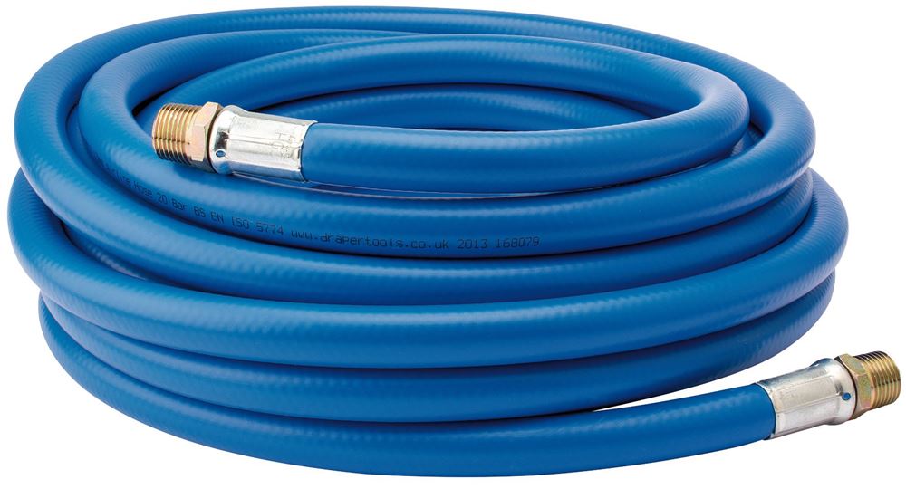 38340 Draper Air Line Hose, 10m, 1/2 /13mm Bore, 1/2 BSP AH10M13 Air Hoses Professional Trade DIY Workshop Garage Use