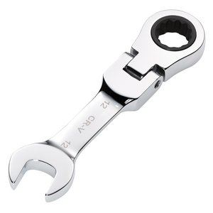 Draper 12MM STUBBY FLEX RACT. SPANNER 27968 27968 HI-TORQÂ® Metric Stubby Flexible Head Ratchet Combination Spanner