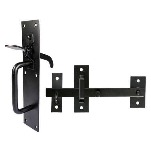 TIMCO Medium Suffolk Latch Black 205 x 45mm Black Pack 1