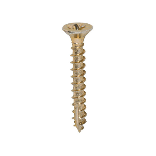 TIMCO Classic Screw PZ2 CSK ZYP 3.5 x 25 Gold Pack 200