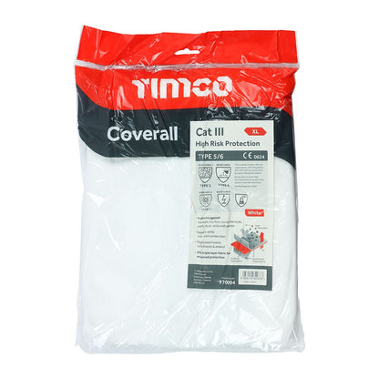 TIMCO Type 5/6 Coverall White X Large Pack 1