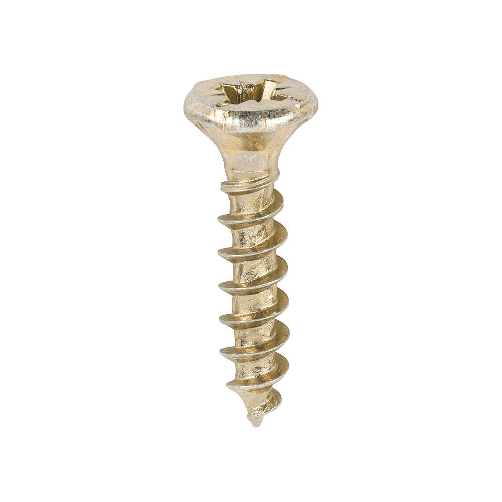 TIMCO Velocity Screw PZ2 CSK ZYP 4.0 x 20 Gold Pack 200