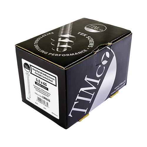 TIMCO WingTip Screw S/DRILL No3 EXT 4.2 x 38 Silver Pack 200
