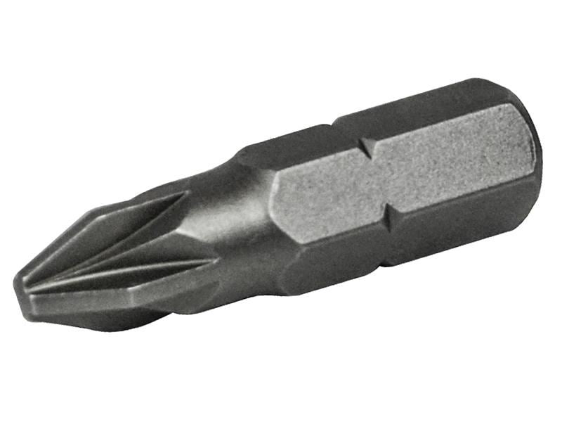 Faithfull FAISBPZ225B Pozi S2 Grade Steel Screwdriver Bits PZ2 x 25mm Pack of 25 |