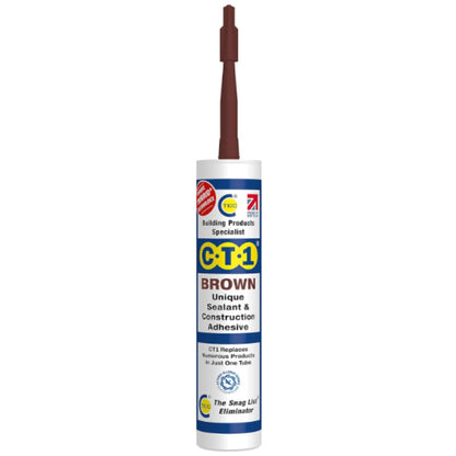 12 x CT1 Brown TRIBRID Multi-Purpose Sealant & Adhesive 290ml Flexible Odourless