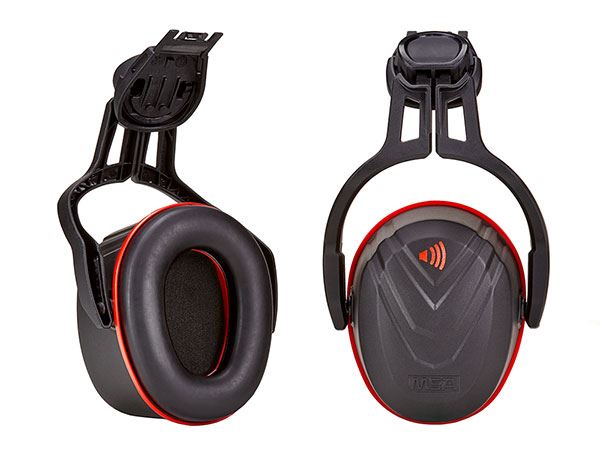 MSA V-GARD HELMET MOUNTED EAR DEFENDERS SNR36 RED