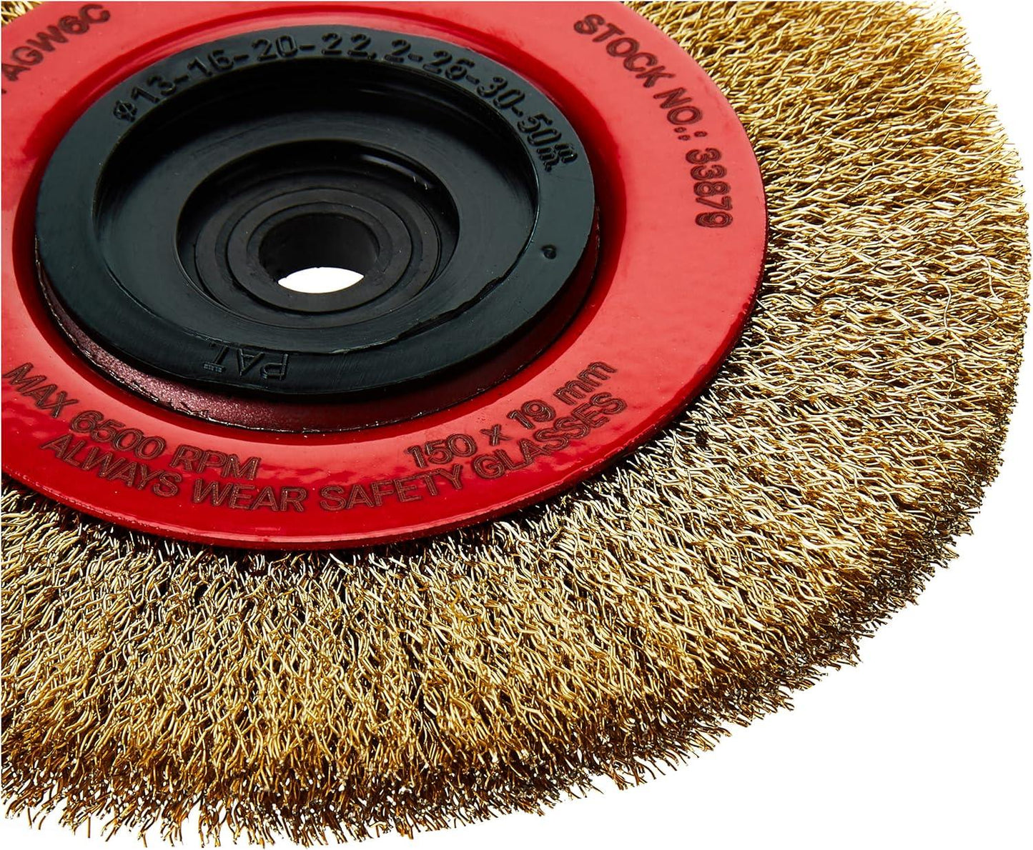 Draper 150mm Crimped Steel Wire Wheel 33879 Bench Grinder Brush