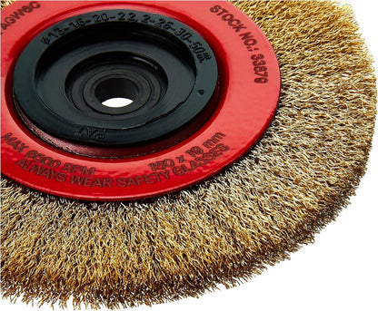 Draper 150mm Crimped Steel Wire Wheel 33879 Bench Grinder Brush