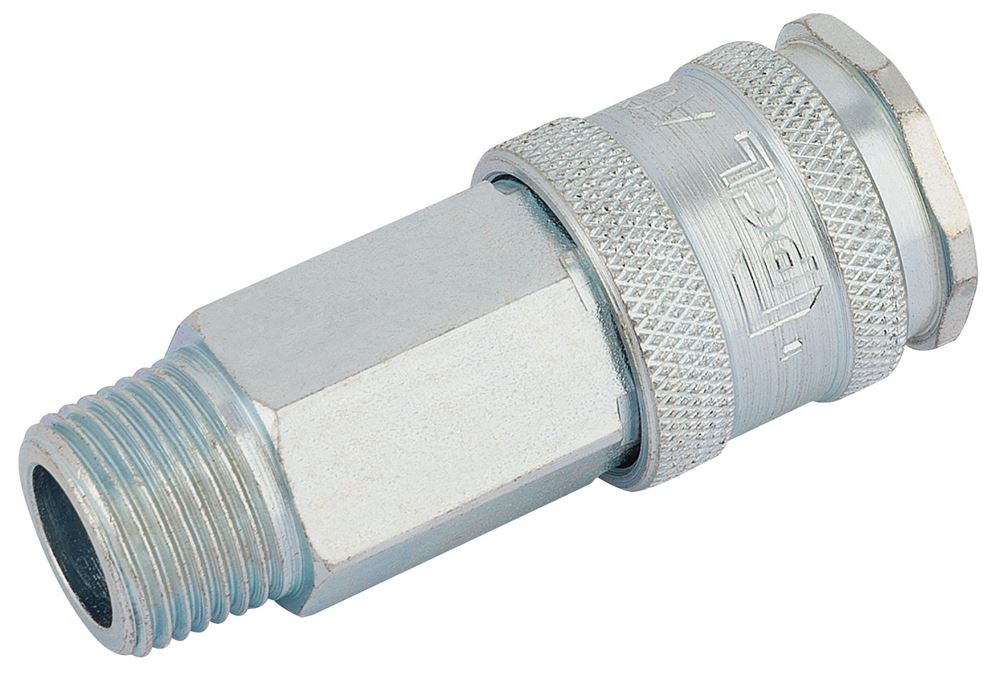 54405 Draper 3/8 BSP Parallel Euro Coupling Male Thread (Sold Loose) AC71EM BULK Air Fittings Professional Trade DIY Workshop Garage Use