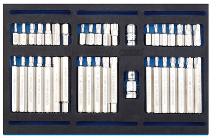 Draper 40PC S/DRIVER BIT SET 63515 Screwdriver Insert Bit Set in 1/4 Drawer EVA Insert Tray (40 Piece)