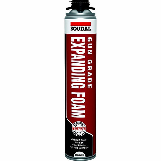 Soudal Gun Grade Expanding Foam 750ml Gap Filling Insulation Foam