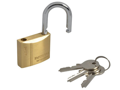 Faithfull FAIPLB40 Brass Padlock 40mm 3 Keys |