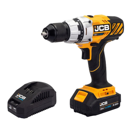 JCB 21-18DD-2XB Drill Driver 2.0Ah 2.4A 18V Cordless Drill Screwdriver
