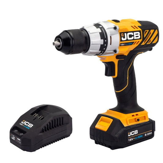JCB 21-18DD-2XB Drill Driver 2.0Ah 2.4A 18V Cordless Drill Screwdriver