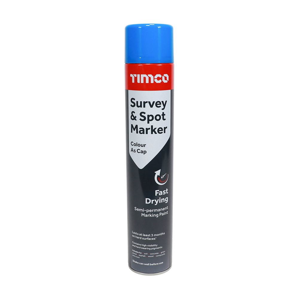 TIMCO Survey & Spot Marker Blue Blue 750ml Pack 1.0